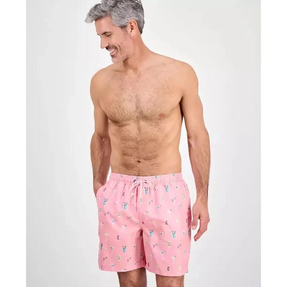 ✨PACSUN Mens Pink Cocktails Sz Medium Swim Trunks✨